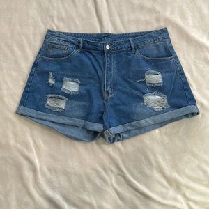 NWOT Shein Ripped Denim Shorts